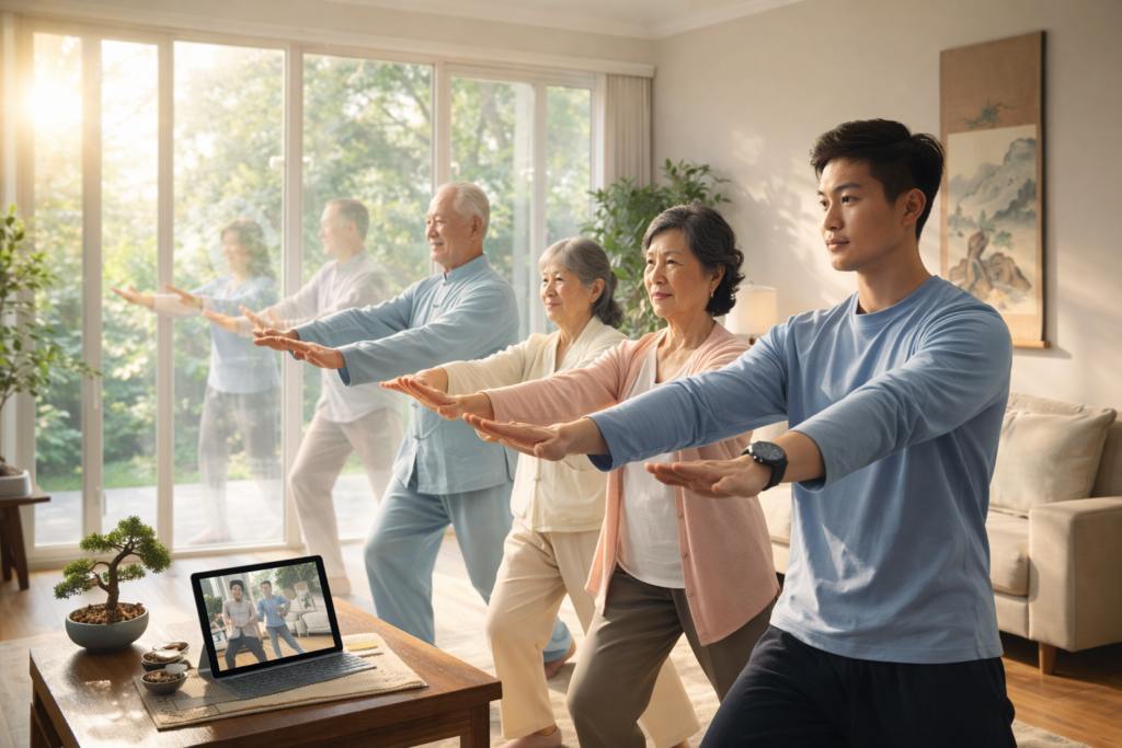 朝の太極拳の習慣