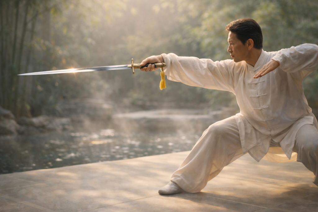 太極剣道の練習風景