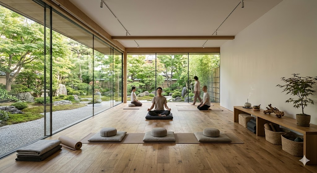 集中力と所作の質を高める、光に満ちたモダンな練習空間。