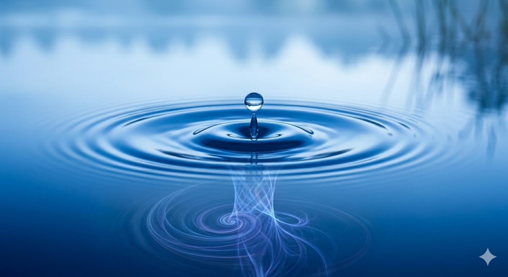 按の所作が持つ「沈み込み」と「安定」のイメージ。