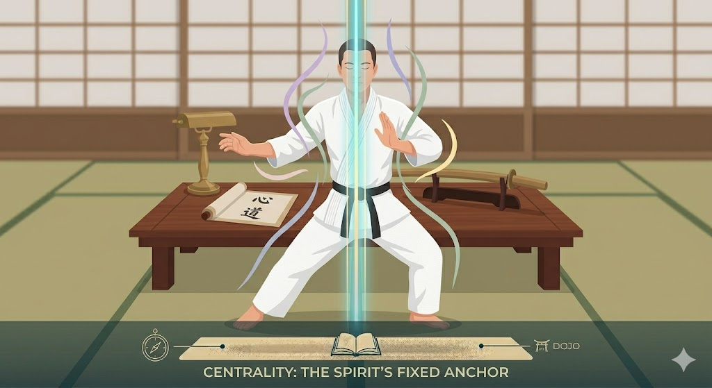 正しい中心軸と螺旋の動きによるしなやかな体のイメージ