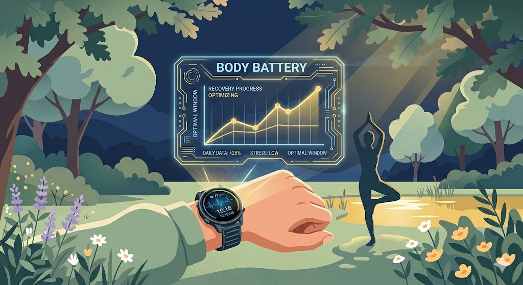 太極拳の効果をスマートウォッチで確認するイメージ